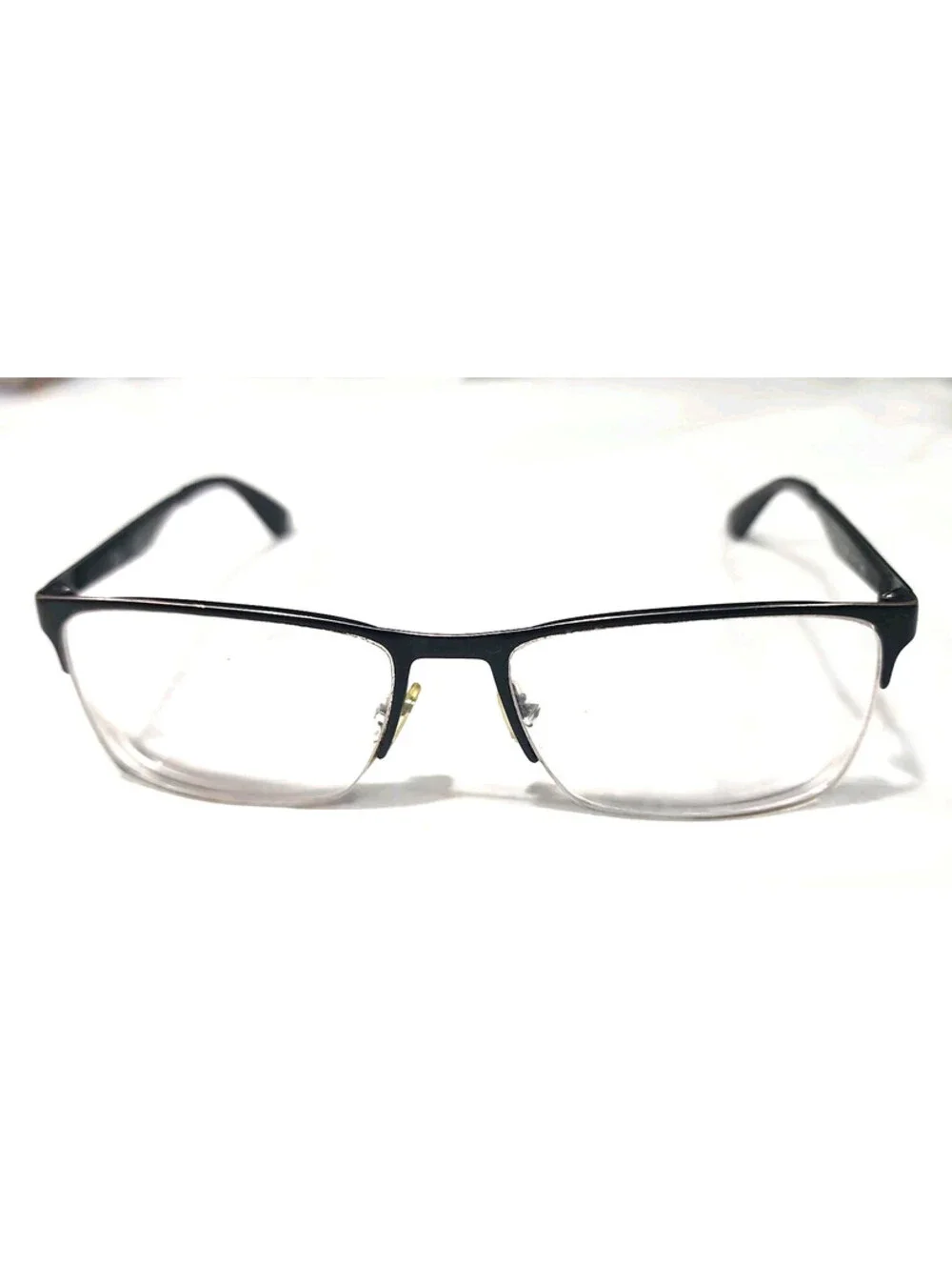 Ray Ban RB6335 2503 Black Metal Rectangle Eyeglasses Frame 54-17 145 VG